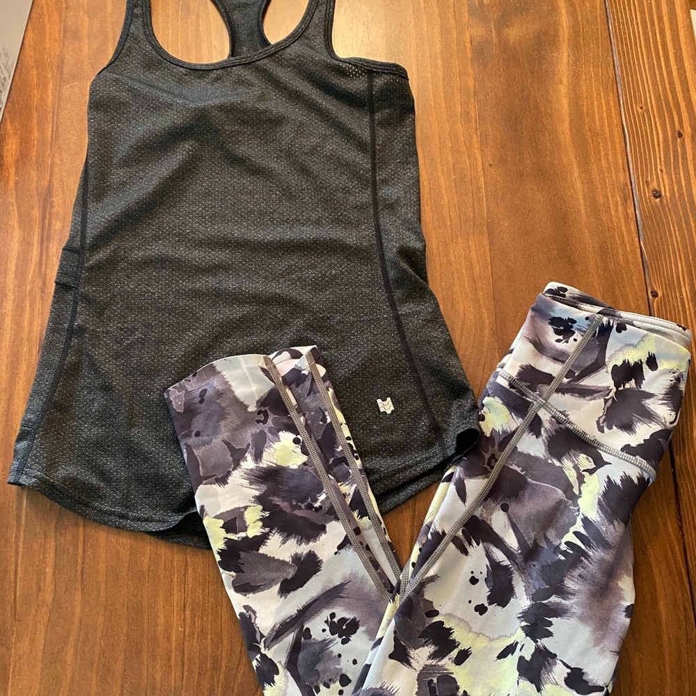 Zella cropped leggings and tank